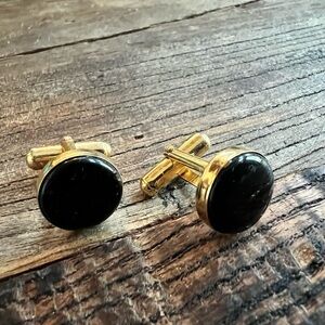 Gold and Black Cufflinks